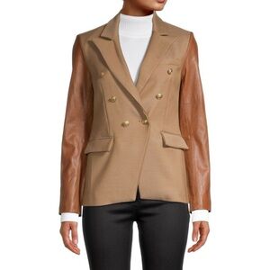Generation Love Enzo Leather Sleeve Blazer
